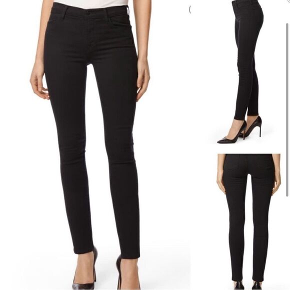 J Brand Black High Rise Skinny Jean - Picture 1 of 10